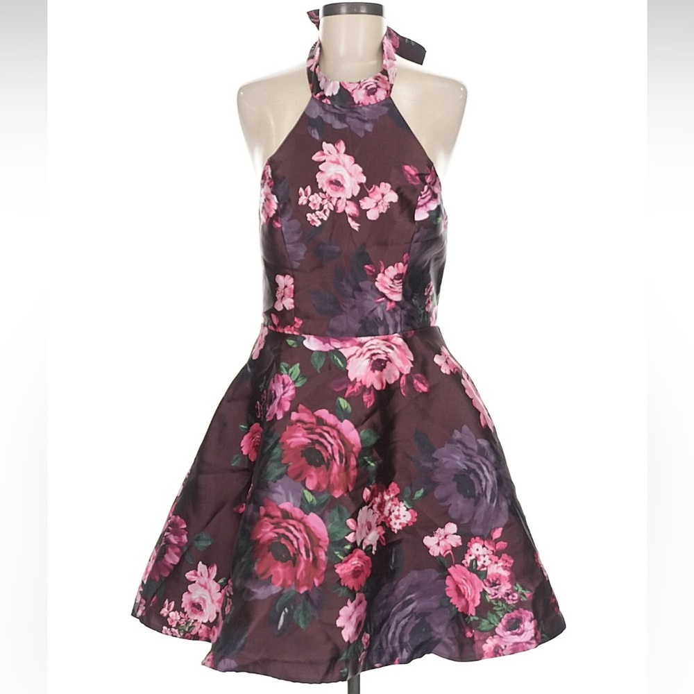 My Michelle Pink and Purple Floral Mini Dress